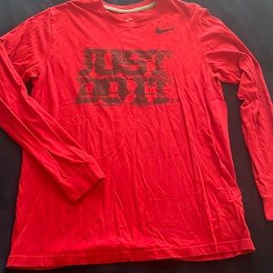 Red Nike Long Sleeve T-Shirt